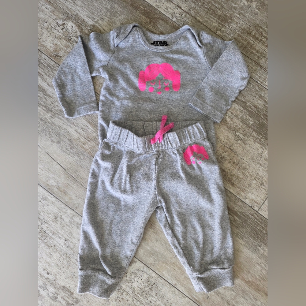 Gray Kids Bottoms with Pink Accents
